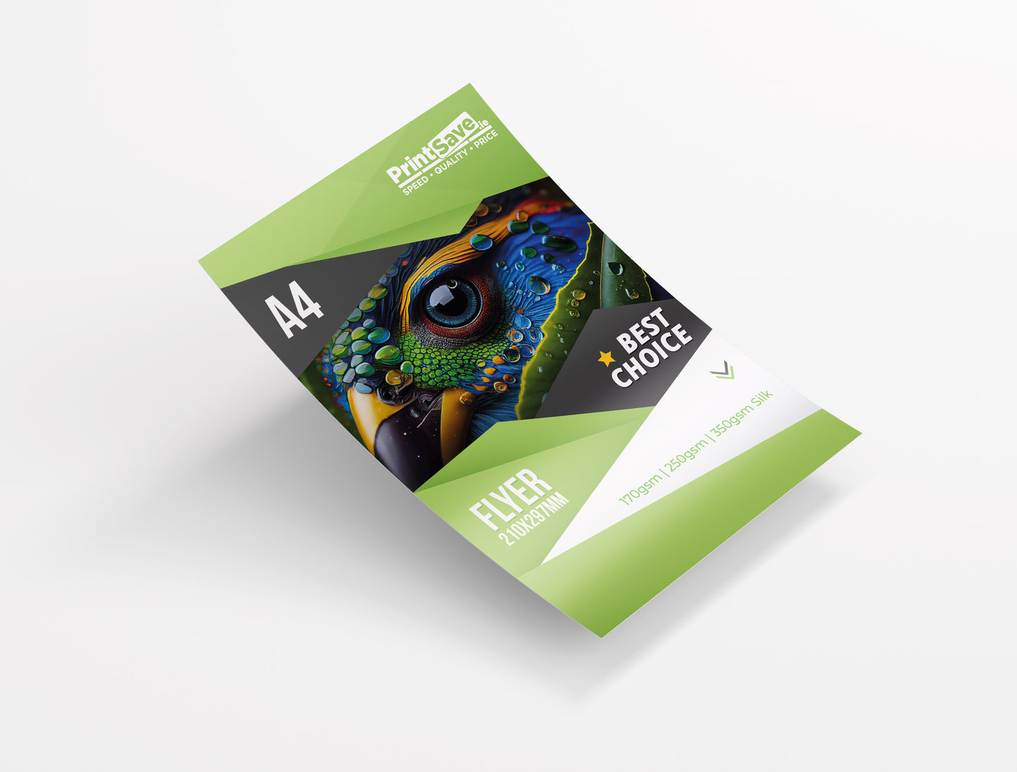 A4 Flyers on Silk Paper & Card