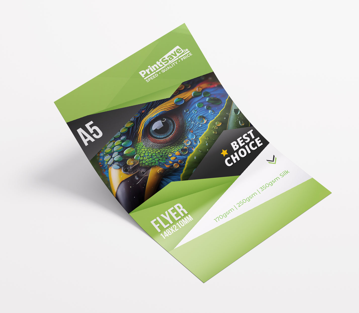 A5 Flyers on Silk Paper & Card