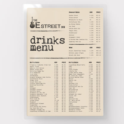 Menus Laminated in Ecapsulation