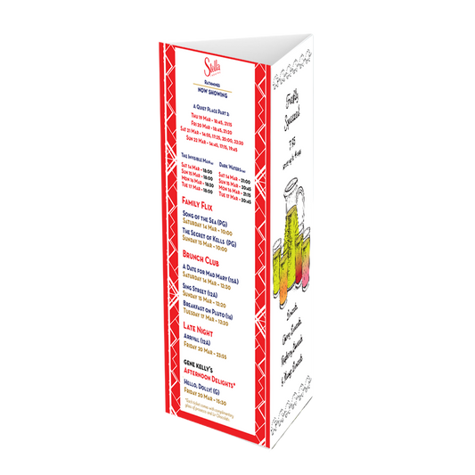 Restaurant Menus - Table Tent
